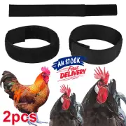 2PCS Anti Crow Collar for Roosters Neck Belt Nylon Cockerel No Crow Noise