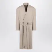 [Fear of God] Beige Mélange Double-breasted Coat 48 IT White