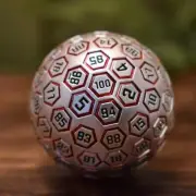 The Orb D100 - Red and Matte Silver Metal Die Brand New