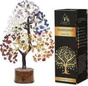Handmade 7 Chakra Tree of Life with Crystal Gemstones - Positive Energy Decor