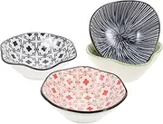 Cabilock 4pcs Condiment Tray Decorative Ceramic Seasoning Dish Delicate Spice Container