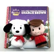 Hallmark Itty Bittys Peanuts Charlie Brown Snoopy Tree Tumbling Xmas Book, Plush