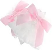 PLAFOPE Lace Hand Cuffs for Women Detachable Sleeve Wrist Cuffs Bow Design for Nail Art Makeup Parties