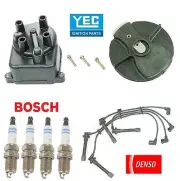 YEC & BOSCH Ignition Kit Distri.Cap Rotor Plugs Wire for Honda Civic 1.6L 92-00 (for: Honda)