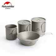 Naturehike Pure Titanium Camping Cup Fold Portable Titanium Tableware Bowl Cup