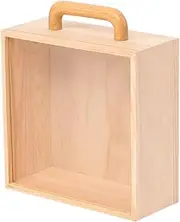 DDMMQS Wooden display box, gift box, small wooden souvenir storage box with acrylic cover, suitable for DIY handicrafts, collectibles, jewelry, gifts, and home decorations