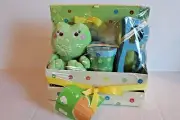 Neil Nathan Baby Keepsake Gift for Infant Boy with Plush Frog , Frame , Boxes