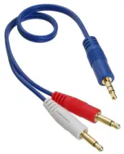 CablesOnline 3.5mm (1/8") TRS Stereo Male to Dual (Rd/Wh) 3.5mm (1/8") TS Mon...