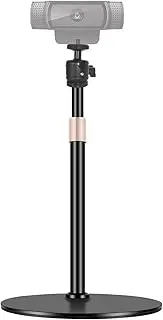Webcam Tripod Stand Mount for Desk Height Adjustable & 360° Swivel Compatible with Logitech Webcam C922 C930e C920S C920 C615 C960 NexiGo N60 and BRIO and Other Devices with 1/4'' Thread