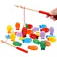【包郵】木質磁性釣魚玩具 木製兒童玩具 數字字母釣魚遊戲桶裝 親子過家家積木 桶裝雙桿磁性海洋小貓釣魚玩具