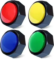 Joy Recordable Button,Talking Button,30S Recording Upgrade, Set of 4 Assorted Colored Buzzers,Sound Button, Easy Use, Material Safety, Answer Buzzer, Increase Fun,