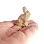 Wood Carved Mini Bunny / Spring Easter Craft Decor / DIY Toy / Unfinish Paint