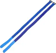 BELLIFFY 2 Pcs Bicycle Wheel Stabilizer Straps Heavy Duty Hook and Loop Fastening System Reusable Bike Rack Tie Down for Secure Transport Blue Color for Easy Identification