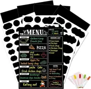 Magnetic Dry Erase Menu Board for Fridge Includes 5 Liquid Chalk Markers and DIY