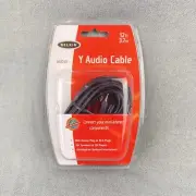 Belkin Y Audio Cable 12ft Mini Stereo Plug to RCA Plugs Speakers CD Home Theater