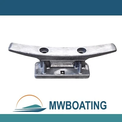 Alloy Mooring Cleat 350mm Heavy Duty Cast Alloy - Jetty Pontoon - Pre-drilled