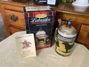 1992 Budweiser Labrador Stein The Hunter's Companion Series NIB COA LOOKS GREAT