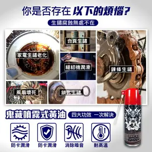 【艾瑞森】 鬼藏 450ML 耐溫+防水 噴霧式黃油 噴射式黃油 噴式黃油 黃油 牛油 潤滑油 機械保養油 防鏽油