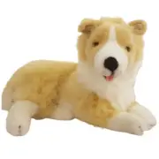 Bocchetta Plush Toys Border Collie lying Dog Soft Plush Toy Biscuit