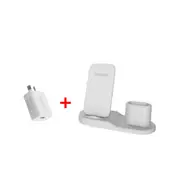 Orotec 3-in-1 Fast Charge Triple Wireless Charger Stand For Apple (square) White