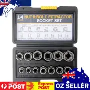 14 Pieces Impact Bolt & Nut Remover Set Useful Bolt Extractor Tool Set Portable
