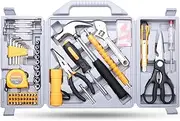 100PCs Household Hand Tool Set Utility Kit Hammer Plier Scissor Knife Screwdriver