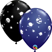 11" Round Latex - Qualatex Celestial Fun - Outer Space Party supply decorations