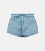 [Prada] Prada High-rise denim shorts 24 blue