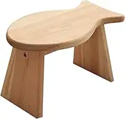 Holibanna Bath Stool Adults Wooden Shower Seat Portable Stool for Bathroom Kitchen Living Room