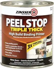 Zinsser Peel Stop Triple Thick Primer – Peel-Resistant, Water-Based, High-Binding, Flexible, Fast-Drying, Crack Sealing, White Finish, for Interior & Exterior Surfaces, White, 946 ml