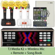 TJ Media K2 Karaoke Machine 1TB + TIR-1090 Remote + Song Book + TMW Wireless Mic