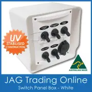 WHITE SWITCH PANEL MOUNTING BOX - Housing Surround Enclosure Boat/Marine/Caravan
