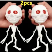 Skull Monster Gothic Fidget Toy: Squeeze, Release Stress Relief Fun & Quirky 2PC