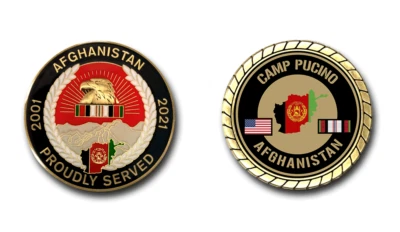 Camp Pucino Afghanistan Service Challenge Coin