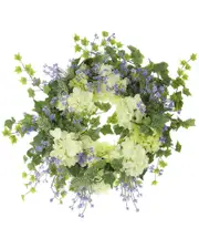Creative Displays White and Green Hydrangea & Lavender Wreath