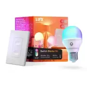 LIFX 60W Equivalent Smart 2-A19 LED Light Bulbs & 1-Switch Multi-Color Light Kit