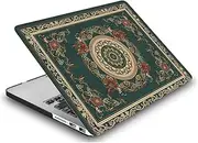 Case Compatible with New MacBook Air 13 inch 2020 2019 2018 Release A2337 A2179 A1932 M1 with Retina Display and Touch ID, Plastic Laptop Hard Shell Protective Case, Green Pattern