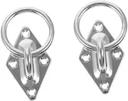 ERINGOGO 2pcs Truck Trailer Pull Tab Clip Cam Hook Trailer Hooks Fishing Pin Axle Chain Handle Tricep Cable Attachment Tricep Accessories Stick Kit Nest Swing Latch Silver Stainless Steel