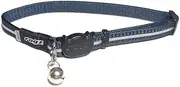 tractive Rogz AlleyCat Safety Collar. Breakaway & Weight-Adjustable for Maximum Peace of Mind. (Dark Blue)