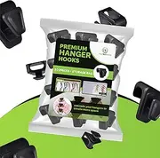 YourNo1Home Clothes Hanger Hooks for Wardrobe Storage, Plastic Cascading Hangers for Home Storage & Organisation, Wardrobe Hanger Connectors, 30 Pieces in a Pack, Free Storage Bag