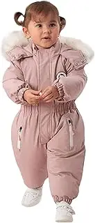 [Generic] Kids 2-Piece Snowsuit Toddler Baby Boys Girls Winter Wear Down Jacket Ski Jacket & Snow Bib Pants Ski Suit, 1-6 Years