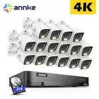 ANNKE 4K 16CH DVR Home CCTV Security Camera System Spotlight Color Night Vision