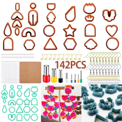 142Pcs Clay Cutters Set Polymer Clay Cutters Set with 24 Shapes Plastic✍