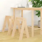 Solid Wood Pine Stools Set of 2 40x40x60 cm Indoor Outdoor Furniture