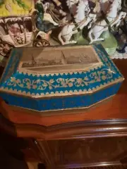 VINTAGE RUSSIA USSR ANTIQUE SOVIET Vintage Perfume Set Blue Casket
