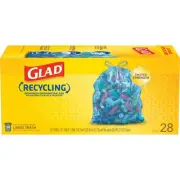 Glad Recycling 30 Gal. Large Blue Trash Bag (28-Count) 22335 Glad 22335