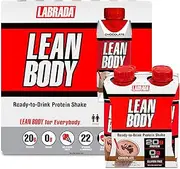 Labrada Nutrition Lean Body RTD - Hi Protein 20g Milk Shake - Chocolate - 4 Packsof4x250ml (16 Shakes), 250, Chocolate, 4.6 kilograms