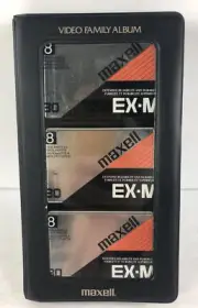 3 Pack NEW SEALED MAXELL EX-M 30 8mm Camcorder Video Cassette Tapes w/ Case