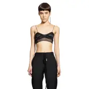 [ANN DEMEULEMEESTER] Abelina Bra in Washed Silk Satin and Tulle Black