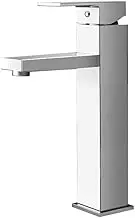Cefito Basin Mixer Tap, 6l/min Bathroom Taps Filter Swivel Brass Faucet Kitchen Sink Water Faucets Spray Head Bath Fixtures Home Laundry Vanity Improvement, Hot and Cold Switch Silver